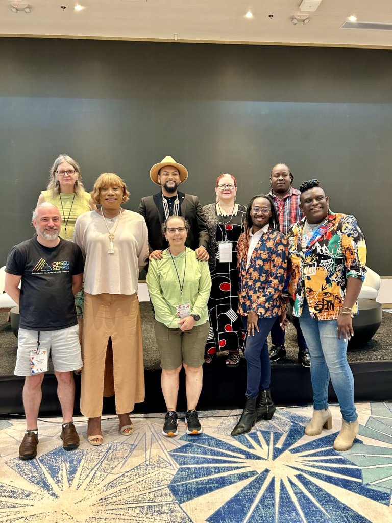 ILGA North America and the Caribbean board members posing together at the ILGA-NAC regional conference